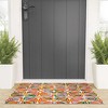 evamatise Abstract Flowers Summer Holiday Looped Vinyl Welcome Mat - Society6 - 2 of 2