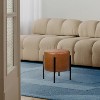 JONATHAN Y Silvia Modern Minimalist Round Backless Metal/Vegan Leather Cushioned Vanity Stool - 4 of 4