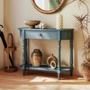 Resenkos 36"L Retro Wooden 2-Tier Narrow Console Table - Compact Design for Behind Couches, Foyers & Small Spaces, Adds Vintage Charm, - 4 of 4