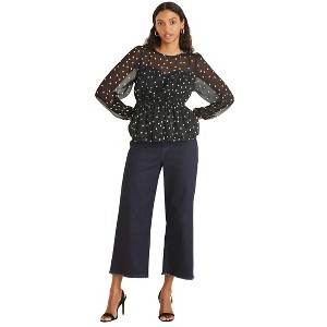 VENUS Womens Sheer Beauty Blouse - 1 of 4