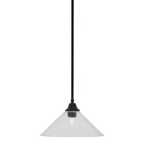 Toltec Lighting Any 1 - Light Pendant in  Espresso with 16" Clear bubble Shade - 1 of 1