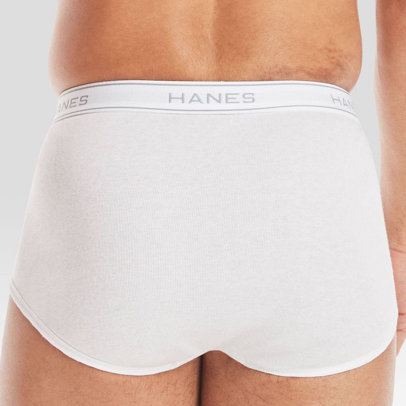 Hanes Men's 9pk Briefs - White, 4 of 6