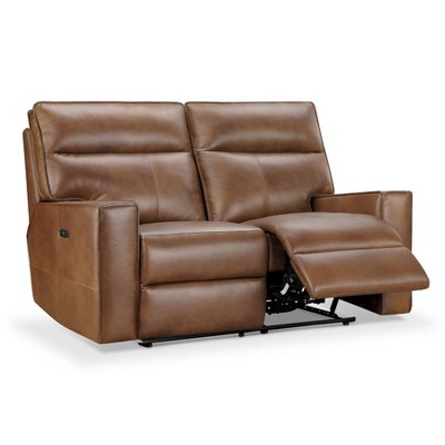 Abbyson waltham outlet leather reclining loveseat