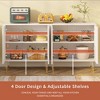 MAYEERTY 63" Sideboard Buffet, Modern Kitchen Accent Cabinet with 4 Doors - 4 of 4