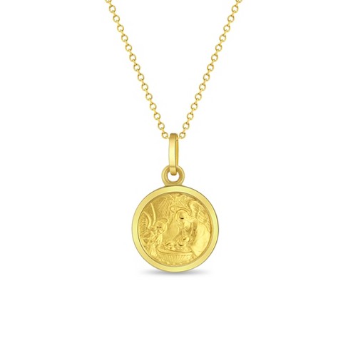 Girls' Baptism Gold Plated Sterling Silver Pendant Necklace - In Season Jewelry - image 1 of 2