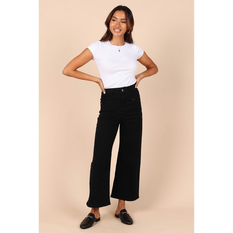 Petal and Pup Womens Georgette High Waisted Straight Leg Pants, 1 of 8