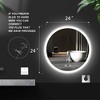 Large Round Light Smart Backlit Frameless Defogger Wall Mounted LED Bathroom Vanity Mirror in Silver(24"x24") - 2 of 4