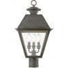 Livex Lighting Wentworth 3 - Light Post Light in  Charcoal - 2 of 4