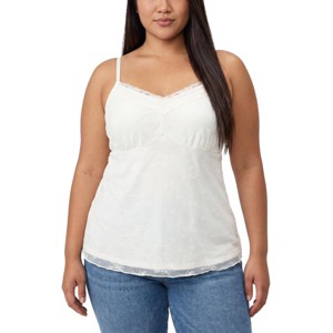 Torrid Women's Plus Size Lace Sweetheart Cami, Whisper White, 2