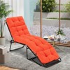 Tangkula Set of 4 73" Lounge Chaise Cushion Padded Recliner Cushion - 4 of 4