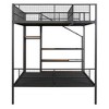 Okak Twin Bunk Beds for Kids, Metal Twin Bed Frame with Wire Shelving and Lateral Storage Ladder and Wardrobe for Bedroom, Living Room - 4 of 4