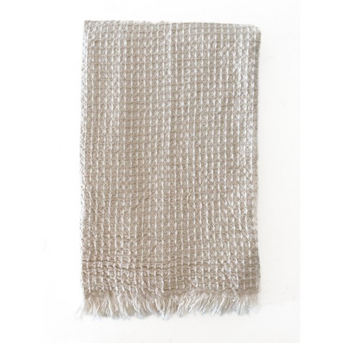 Natural Beige 2 Tone Cotton Waffle Bath Towel - Anaya : Target