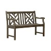 Lidwina Grey-washed Vintage Wood Garden Bench for 2 Seaters - 2 of 4