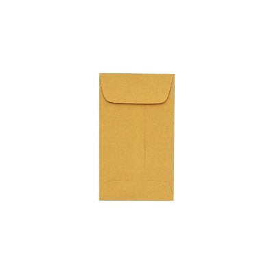 LUX #6 Coin Envelopes (3 3/8 x 6) 50/Pack 24lb. Brown Kraft (95067-50)