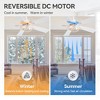 Airsurfer 42" Modern Ceiling Fan in Brushed White Gold with Remote, Reversible Quiet Motor & Light Memory Function - 4 of 4