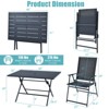 Tangkula 5 PCS Patio Dining Furniture Set Outdoor Table & Chair Set w/Folding Table - 3 of 4