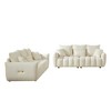 3+3 Teddy Fleece Modern Sofa Combo with Wooden Frame & 6 Cushions - 3 of 4