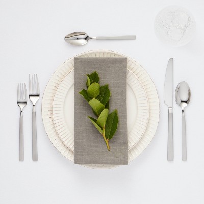 20pc Newfane Flatware Set Silver - Threshold™: Stainless Steel Silverware, Service for 4, Dishwasher-Safe MAY HAVE MISSING PIECES