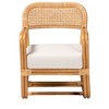 bali & pari Ailith Modern Bohemian Light Honey Rattan Arm Chair - 3 of 4