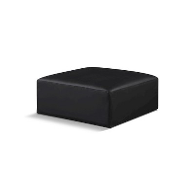 Meridian Furniture,Cube Vegan Leather Ottoman