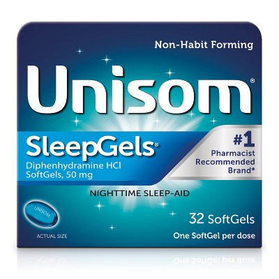 Unisom SleepGels Nighttime Sleep-Aid Softgels - Diphenhydramine HCl