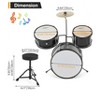Coucheta 3-Piece Junior Drum Sets - Beginner Kits with Snare, Cymbal, Sticks & Seat - for Kids and Beginners - 2 of 4