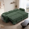 Vipbear Sleeper Sofa Bed,Convertible Sectional Sofa Couches for Living Room,Pull Out Couch Bed with Reversible Storage Chaise| Large Arm Storage - 3 of 4