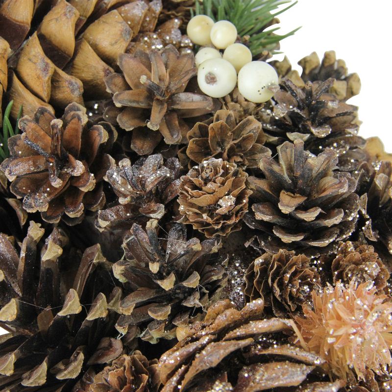Northlight 15" Unlit Copper Foliage, Pine Cone and Berry Artificial Christmas Wreath, 3 of 4