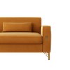 Luxury Modern 3-Seat Sofa with Gold Accents, Turn-Out Armrests & Removable Spring Cushions, 15cm Raised Legs - 3 of 4