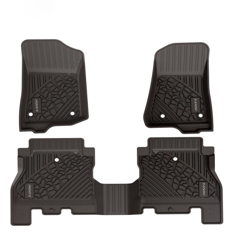 Advent All Weather Floor Mats Compatible with 2020-2022 Jeep Gladiator Vehicles, 1 of 7
