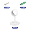 Unique Bargains Stainless Steel Ceiling Mount Polished Surface Curtain Rod Holder 4 Sets - 3 of 4
