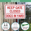 Unique Bargains Home Aluminum Reflective Keep Gate Closed Dogs in Yard Sign - 4 of 4