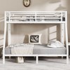 NicBex Modern Metal Frame Twin/Full over Queen Floor Bunk Bed for Teens/Adults,Simple Bed Frame with Guardrails for Bedroom,Kids Room - 2 of 4