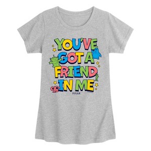 Girls' - Toy Story - Youve Got A Friend In Me Fitted Short Sleeve Graphic T-Shirt - 1 of 3