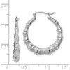 Black Bow Jewelry Bamboo Inspired Hoop Earrings in Sterling Silver - 30mm (1-1/8 in) - 2 of 3