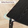 3-Piece Kitchen Dining Room Table Chair Set, Metal Frame Dining Set with Tabletop, Square Dinner Table, Easy Assembly, for Home - 4 of 4
