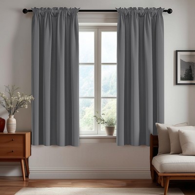 Deconovo Blackout Thermal Rod-Pocket Curtains, OEKO-TEX, 2 Panels(42W)