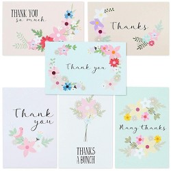 36ct Bohemian Theme Thank You Cards : Target