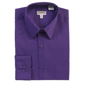 Gioberti Men's Long Sleeve Solid Dress Shirt - 1 of 2