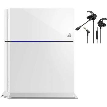 Sony Original PlayStation 4 White 500GB Only Console with Battle Buds Manufacturer Refurbished
