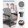 coucheta Modern HDPE Plastic Adirondack Chair Set of 2, Oversize Lumber Weather Resistant Firepit Chair with Wooden Textured for Deck, Patio, Pool - 4 of 4