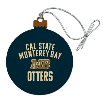 California State University Monterey Bay Otters Logo Wood Christmas Tree Holiday Ornament