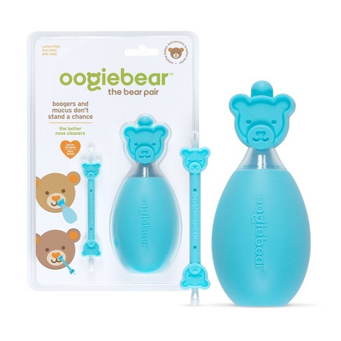 oogiebear The Bear Pair 2-in-1 Bulb Aspirator and Booger Picker Combo -  Blue - 2pc