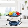 LunaLulinlk 3 - Shelf Corner Kitchen Cabinet Organizer Shelf, Black - 4 of 4
