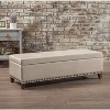 LOVMOR 50.85STORAGE OTTOMAN,White - 4 of 4
