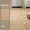 Racxily Area Rug, Braided Jute Rug for Living Room, Bedroom, Playroom, Off-White - 4 of 4