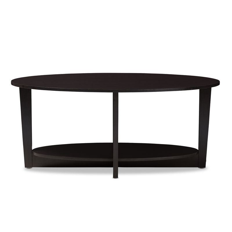 Jacintha Modern and Contemporary Finished Coffee Table Dark Brown - Baxton Studio, 3 of 8