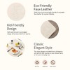 Aoibox Faux Leather Placemats Set of 6 - Waterproof, Heat Resistant, Anti Slip for Indoor & Outdoor Dining, Easy Clean, Elegant Beige Design - 3 of 4