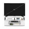 Furinno Modern TV Stand Media Entertainment Center for TV's up To 55" w/2-Door Storage Cabinet,White/Black - 2 of 4
