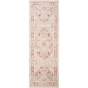 Windsor WDS327 Power Loomed Area Rug - Ivory/Brown - 3'x8' - Safavieh. - 1 of 4